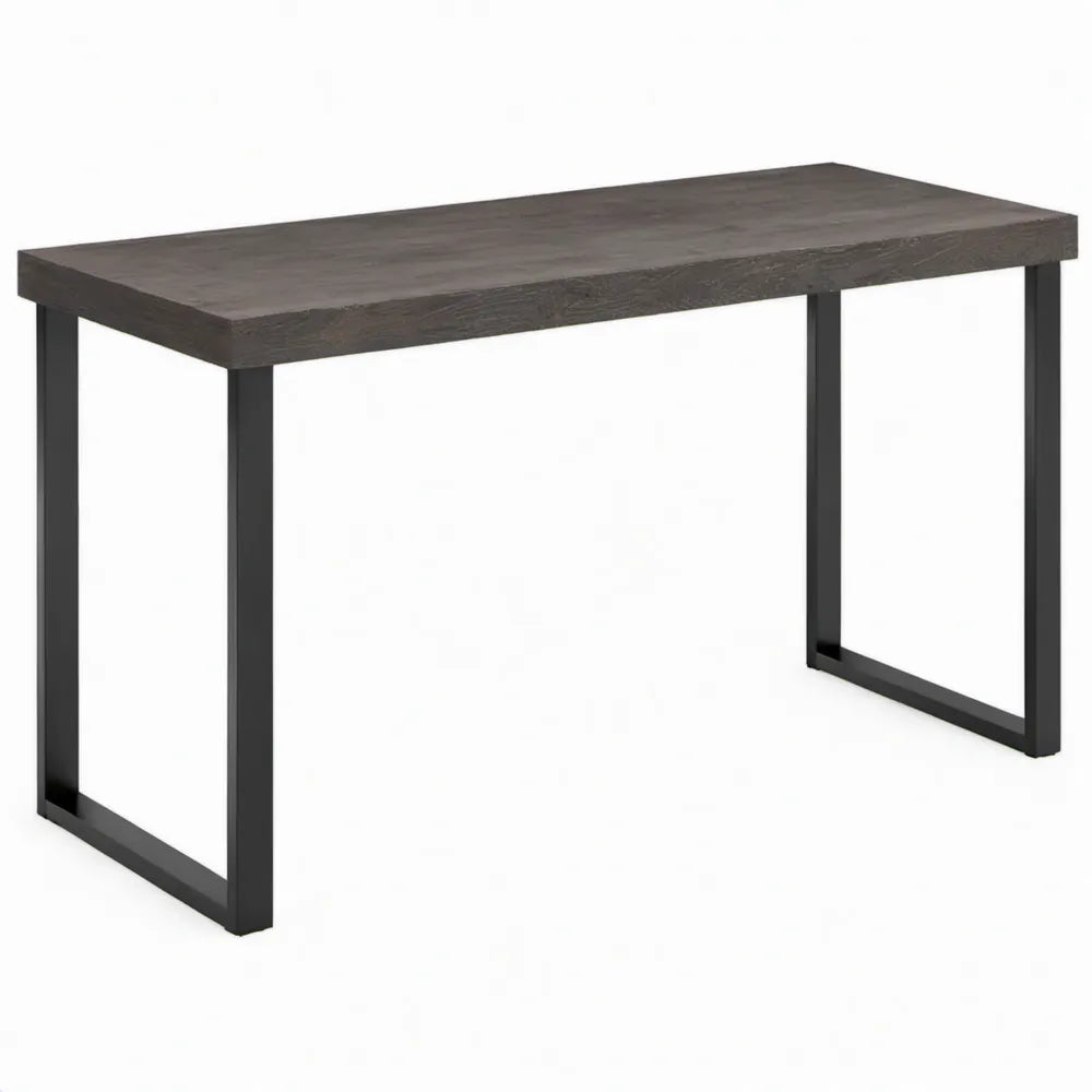 Computerbureau 120 x 60 x 75 cm Donker Eiken/Zwart Rechthoekig Spaanplaat en Staal