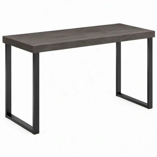 Computerbureau 120 x 60 x 75 cm Donker Eiken/Zwart Rechthoekig Spaanplaat en Staal