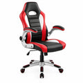 Gamingstoel met kunstleren bekleding, zwart/rood/zilver, 65 x 65 x 112-122 cm